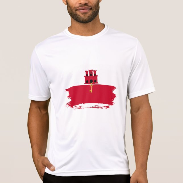 Gibraltar flagga t shirt (Framsida)
