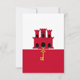 Gibraltar flagga tack kort