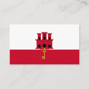 Gibraltar flagga visitkort