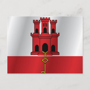 Gibraltar flagga vykort