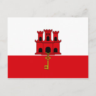 Gibraltar Flagga Vykort