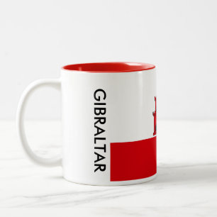 Gibraltar flaggamugg Två-Tonad mugg