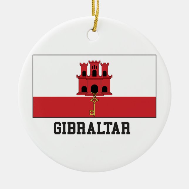 Gibraltar Julgransprydnad Keramik (Framsidan)