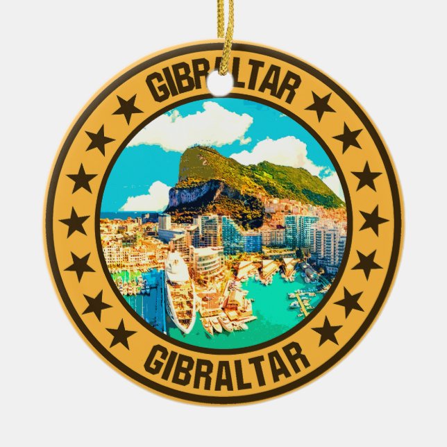 Gibraltar Julgransprydnad Keramik (Framsidan)