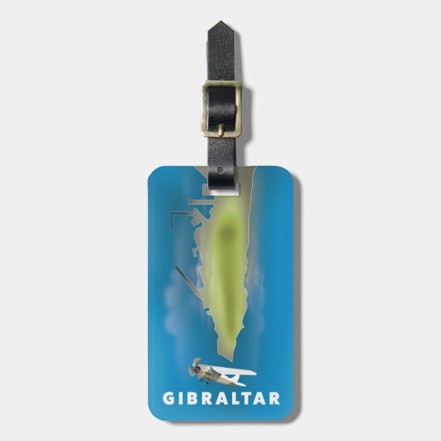 Gibraltar Karta Bagagebricka (Vertikal Framsida)