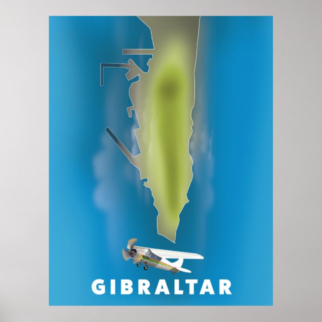 Gibraltar Karta Poster (Framsidan)