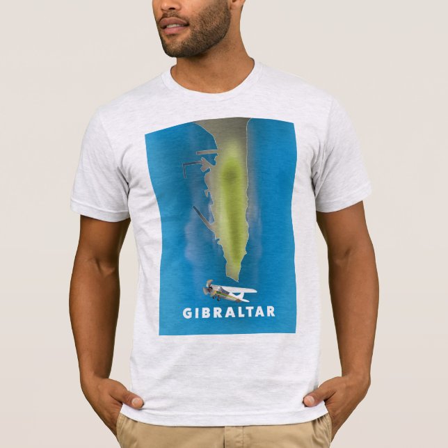 Gibraltar Karta T Shirt (Framsida)