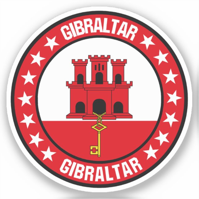 Gibraltar Klistermärken (Framsida)