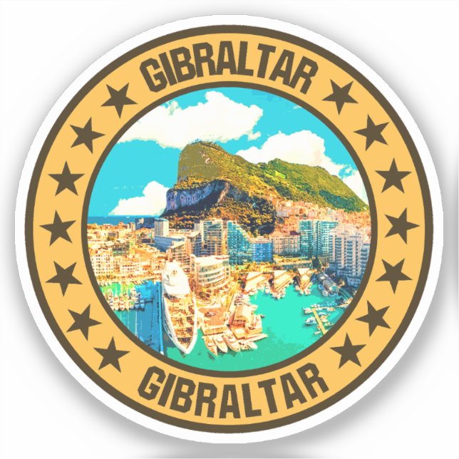 Gibraltar Klistermärken (Framsida)