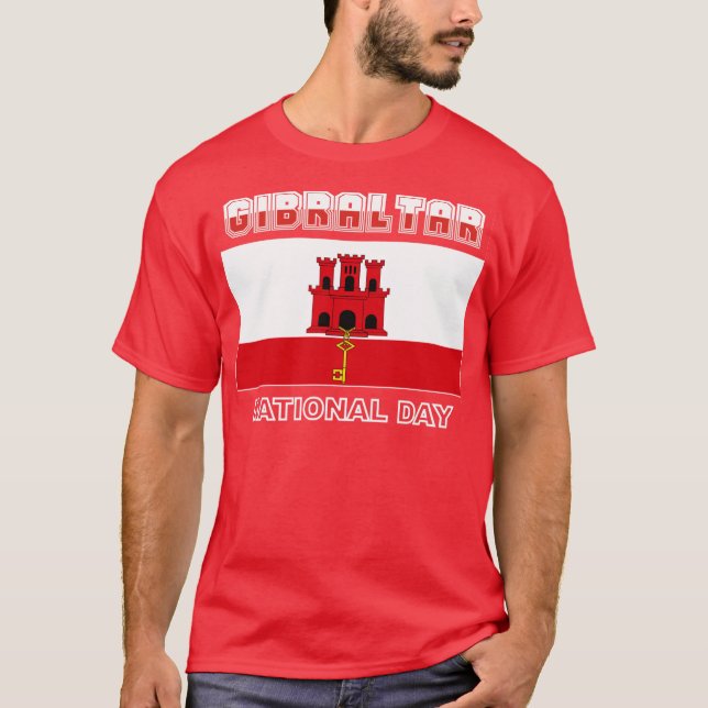 Gibraltar medborgaredag t shirt (Framsida)