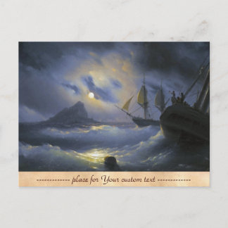 Gibraltar: Night Ivan Aivasovsky sjölandskap vatte Vykort