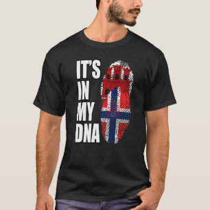 Gibraltar och norska Mix DNA Flagga Heritage Prem T Shirt