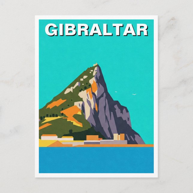 Gibraltar Resemässig konst Vykort (Framsida)