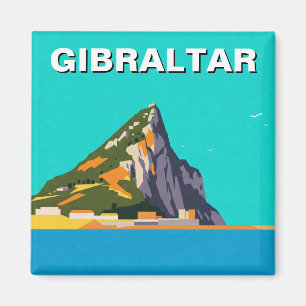 Gibraltar Travel Abstrakt Art Magnet