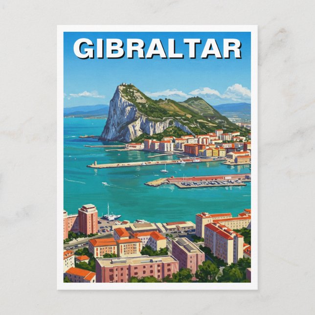 Gibraltar Travel Vykort (Framsida)