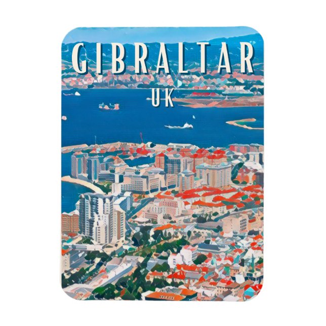 Gibraltar, ville des rochers et des falaises magnet (Vertikal)