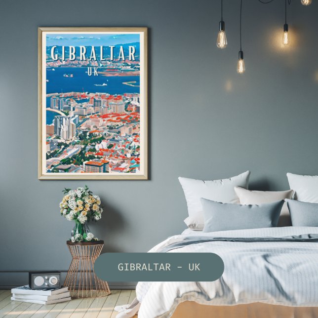 Gibraltar, ville des rochers et des falaises poster (Gibraltar, ville des rochers et des falaises)
