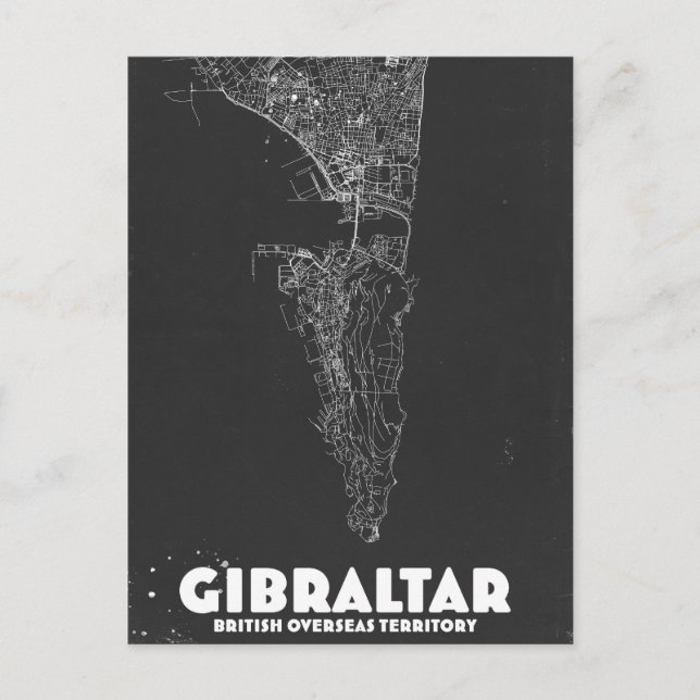 Gibraltar Vintagekarta Vykort (Framsida)