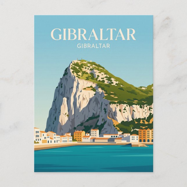 Gibraltarklippen Gibraltar Vykort (Framsida)