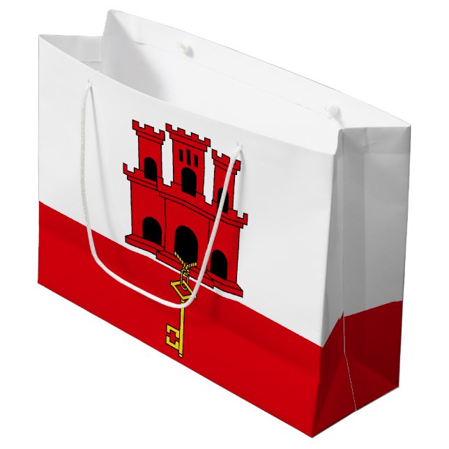 Gibraltars flagga (Framsidan Vinklad)