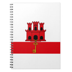 Gibraltars flagga anteckningsbok
