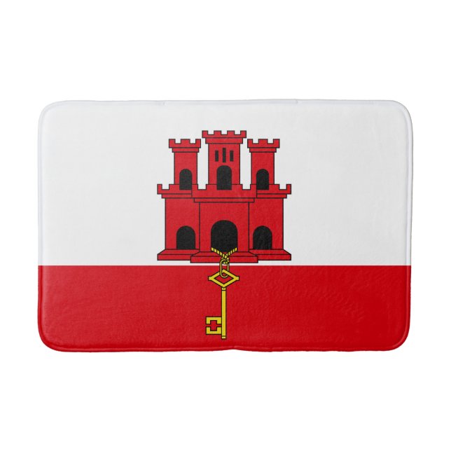 Gibraltars flagga badrumsmatta (Framsidan)
