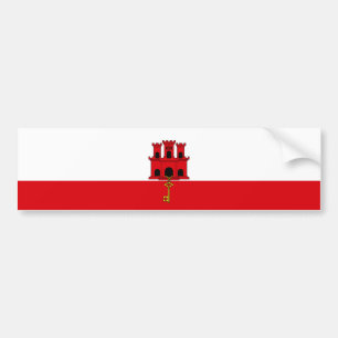 Gibraltars flagga bildekal