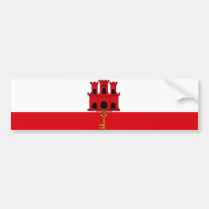 Gibraltars flagga bildekal