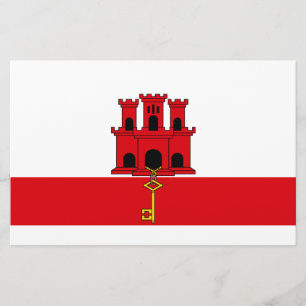 Gibraltars flagga brevpapper