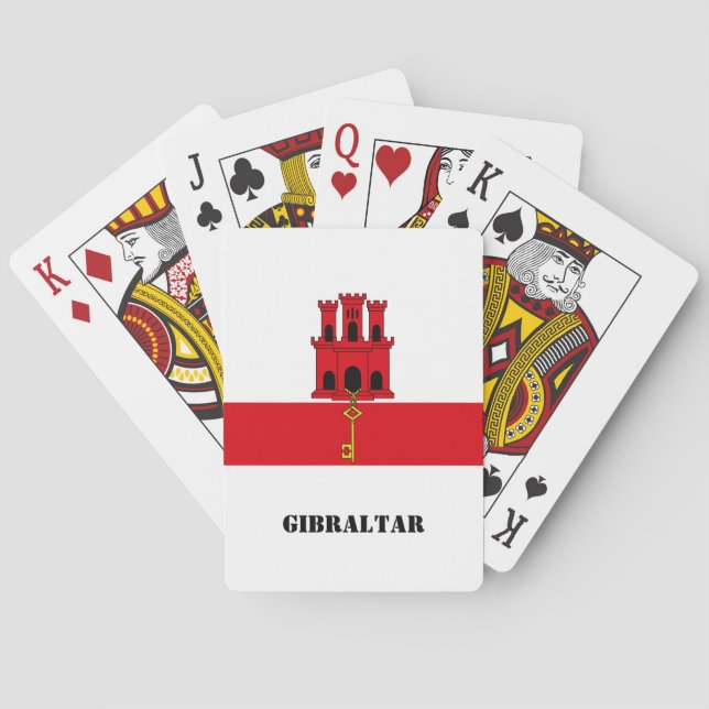 Gibraltars flagga casinokort (Baksidan)