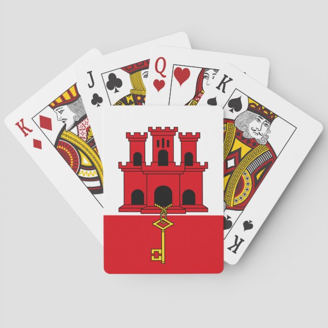 Gibraltars flagga casinokort (Baksidan)
