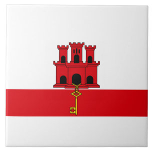 Gibraltars flagga kakelplatta