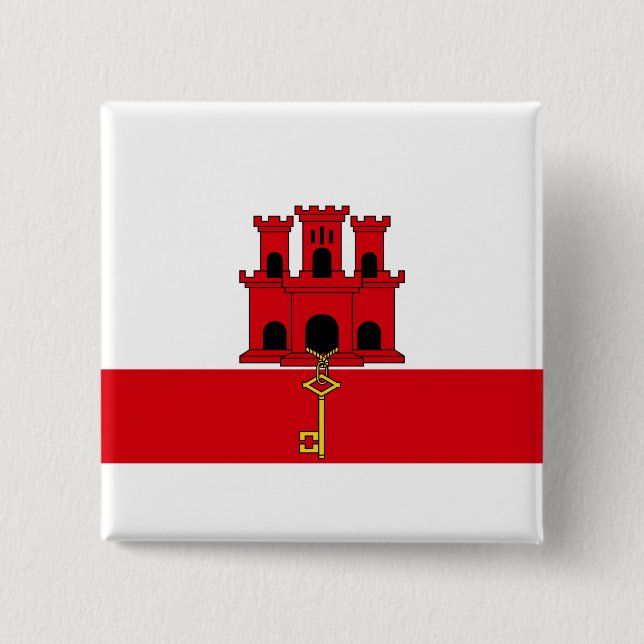 Gibraltars flagga knapp (Framsida)