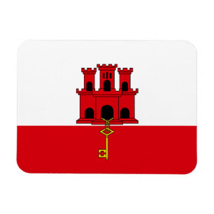 Gibraltars flagga magnet