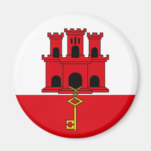 Gibraltars flagga magnet