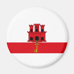 Gibraltars flagga magnet