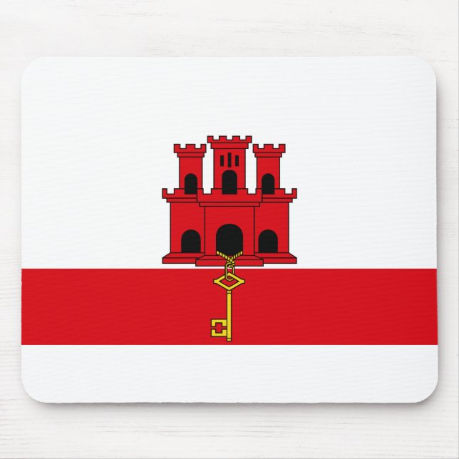 Gibraltars flagga musmatta (Framsidan)