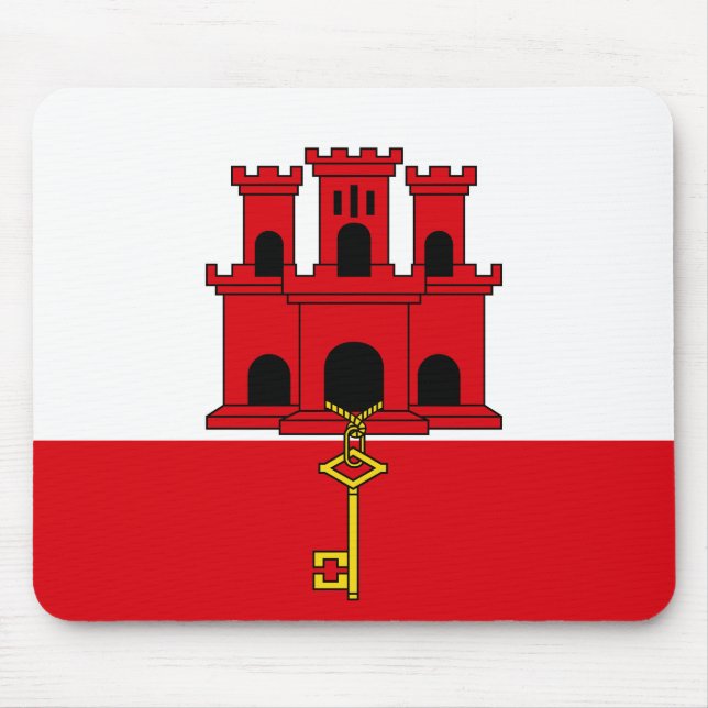 Gibraltars flagga musmatta (Framsidan)