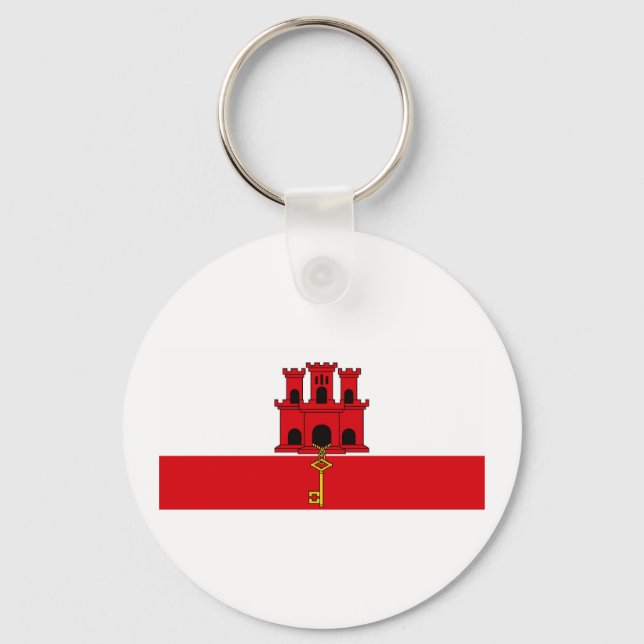 Gibraltars flagga nyckelring (Framsida)