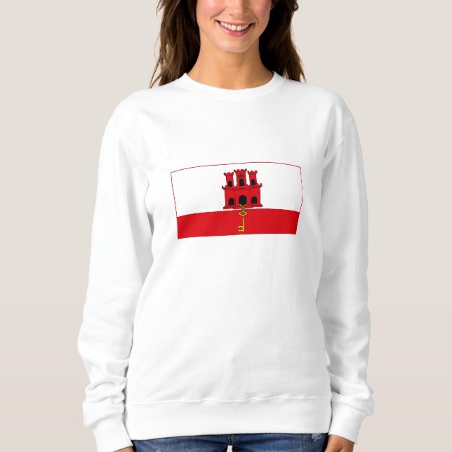 Gibraltars flagga t shirt (Framsida)