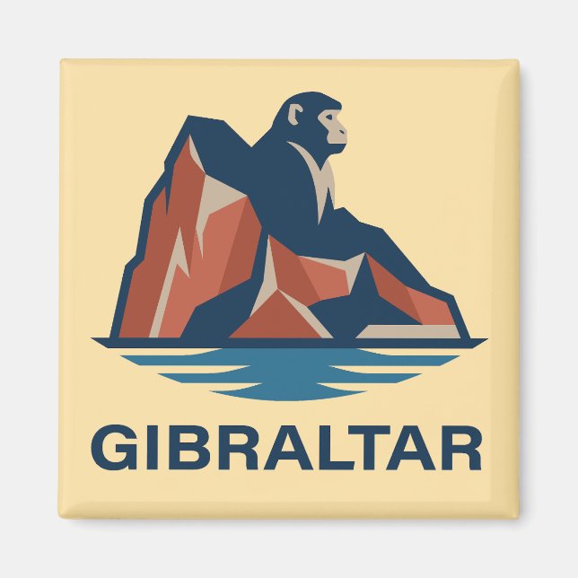 Gibraltars klippa magnet (Framsidan)