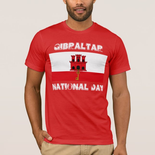 Gibraltars nationaldag T-Shirt Design (Framsida)