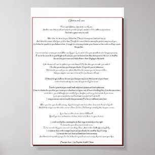 Gibran vid Kärlek Poster