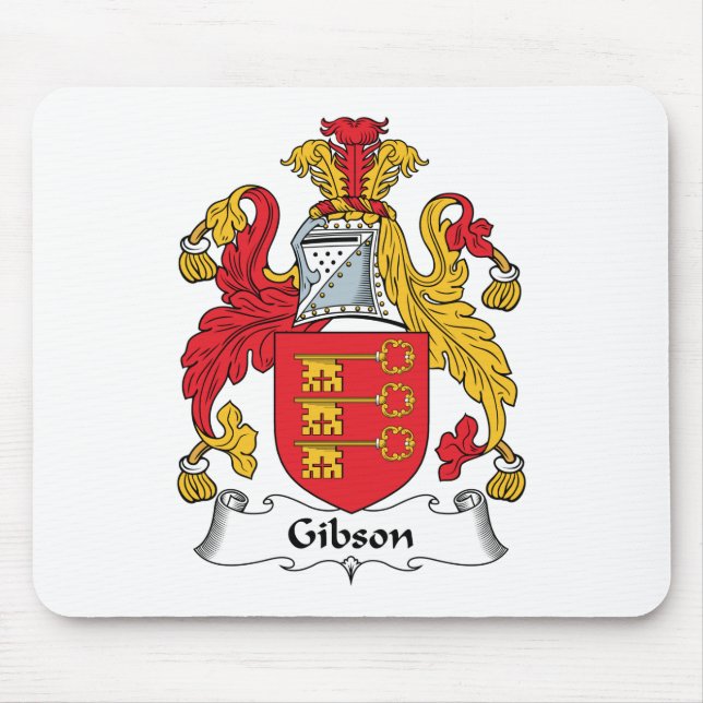 Gibson familjvapensköld musmatta (Framsidan)