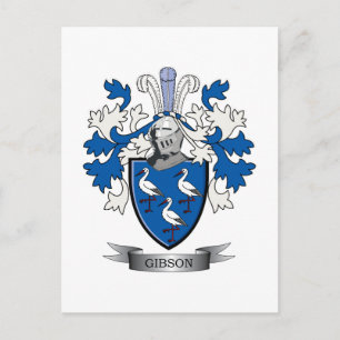Gibson Family Crest Jackar om Arm Vykort
