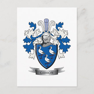 Gibson Family Crest Jackar om Arm Vykort
