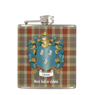 Gibson Family Crest och Tartan Play Fickplunta