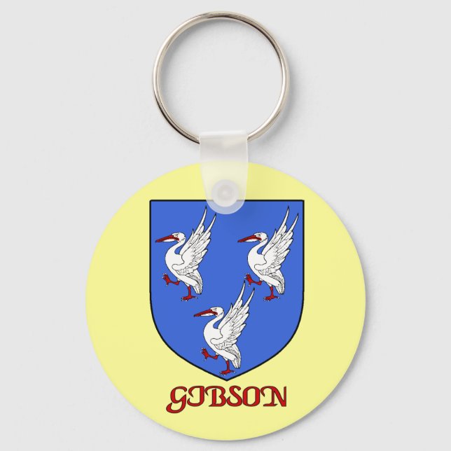 Gibson Family Shield Keychain Nyckelring (Framsida)