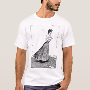 Gibson flicka med golfklubben, 1899 tee