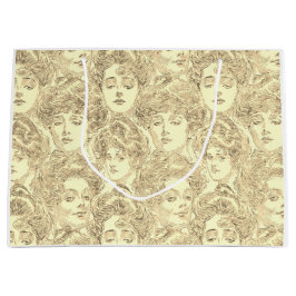 Gibson-flicka setorian mönster sepia guld